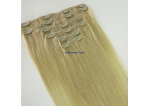 Clip in straight hair color #613 extension